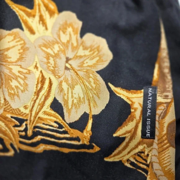 Natural Issue Tropical Short Sleeve Mens Size XXL Black Relaxed Comfort Vacation - Picture 8 of 8